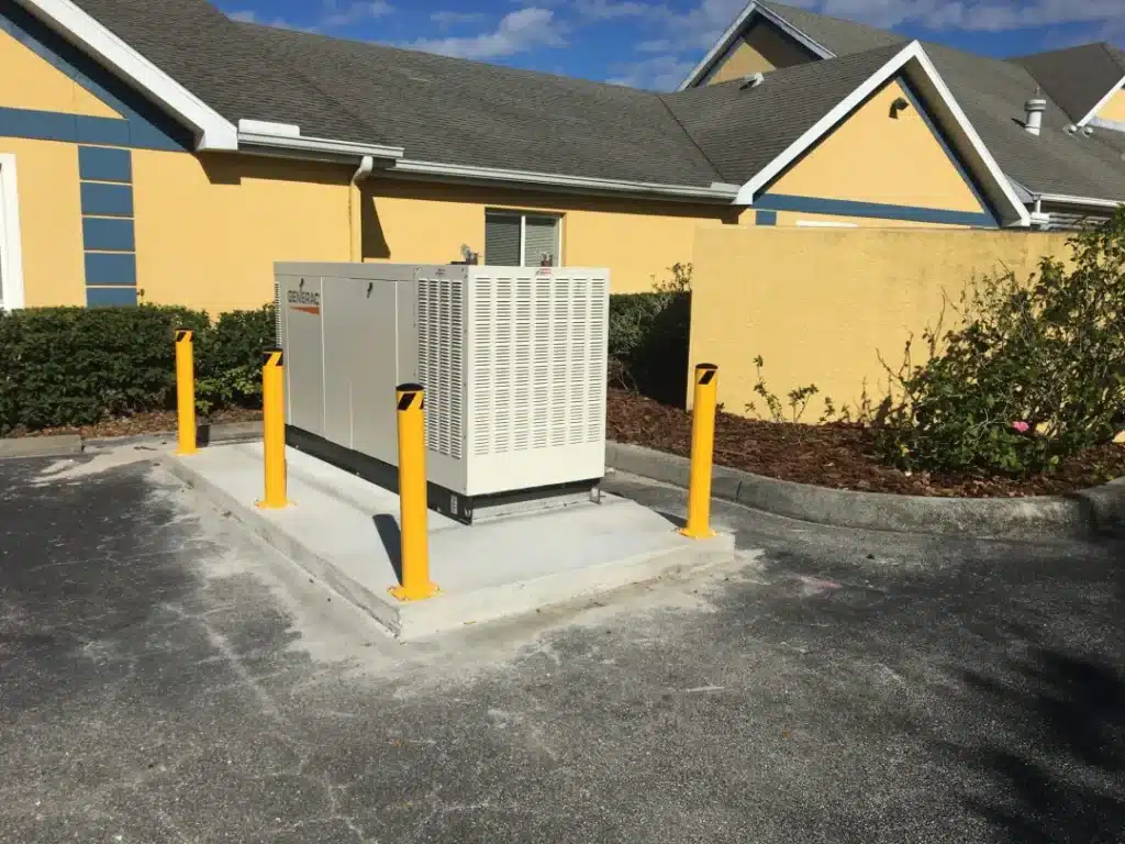 A commercial generator at an industrial zone