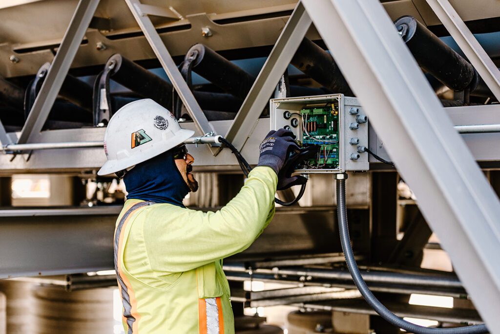 A worker working on Industrial Power Solutions